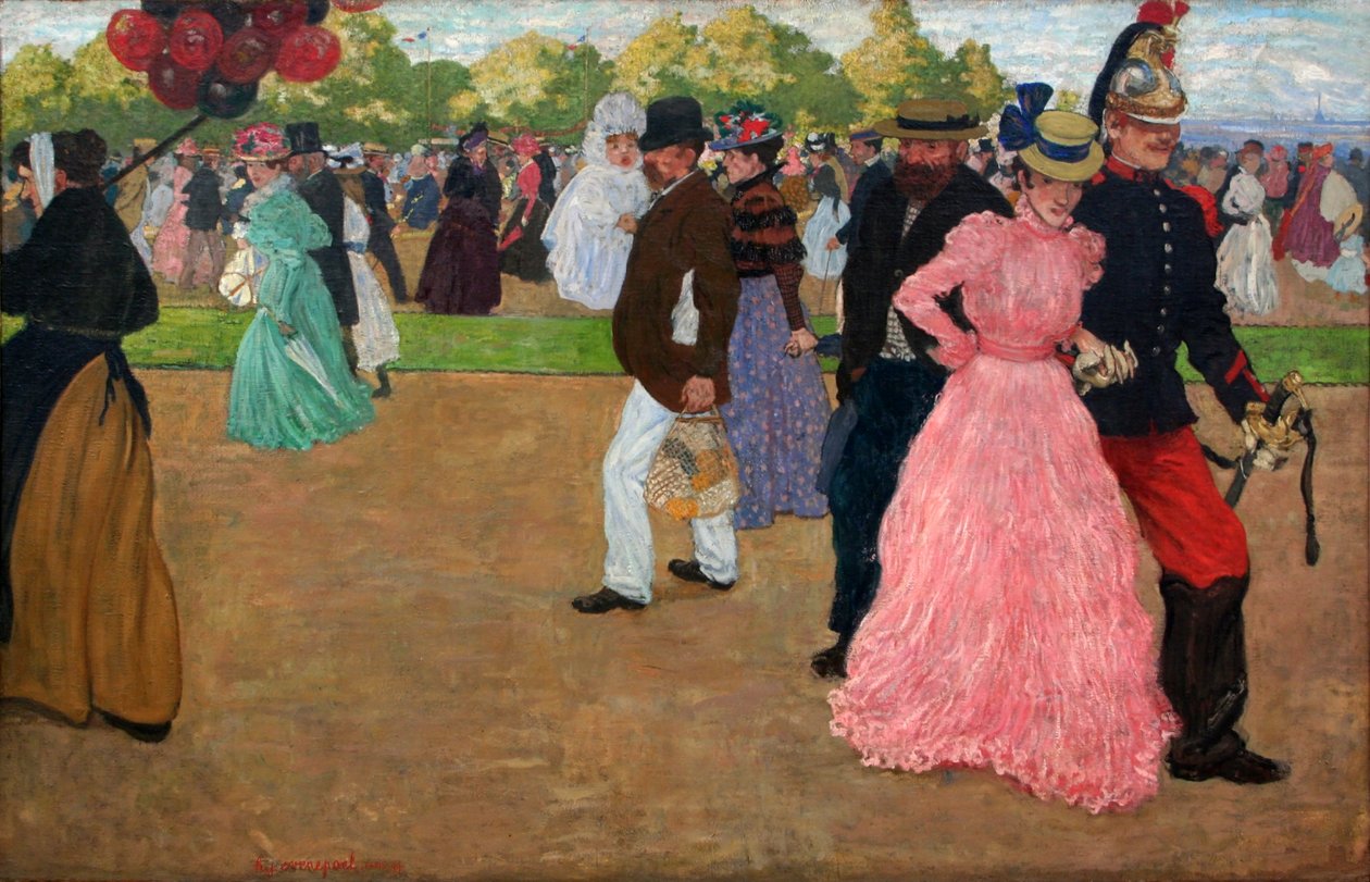 Paseo dominical por el Bois de Boulogne de Henri Evenepoel