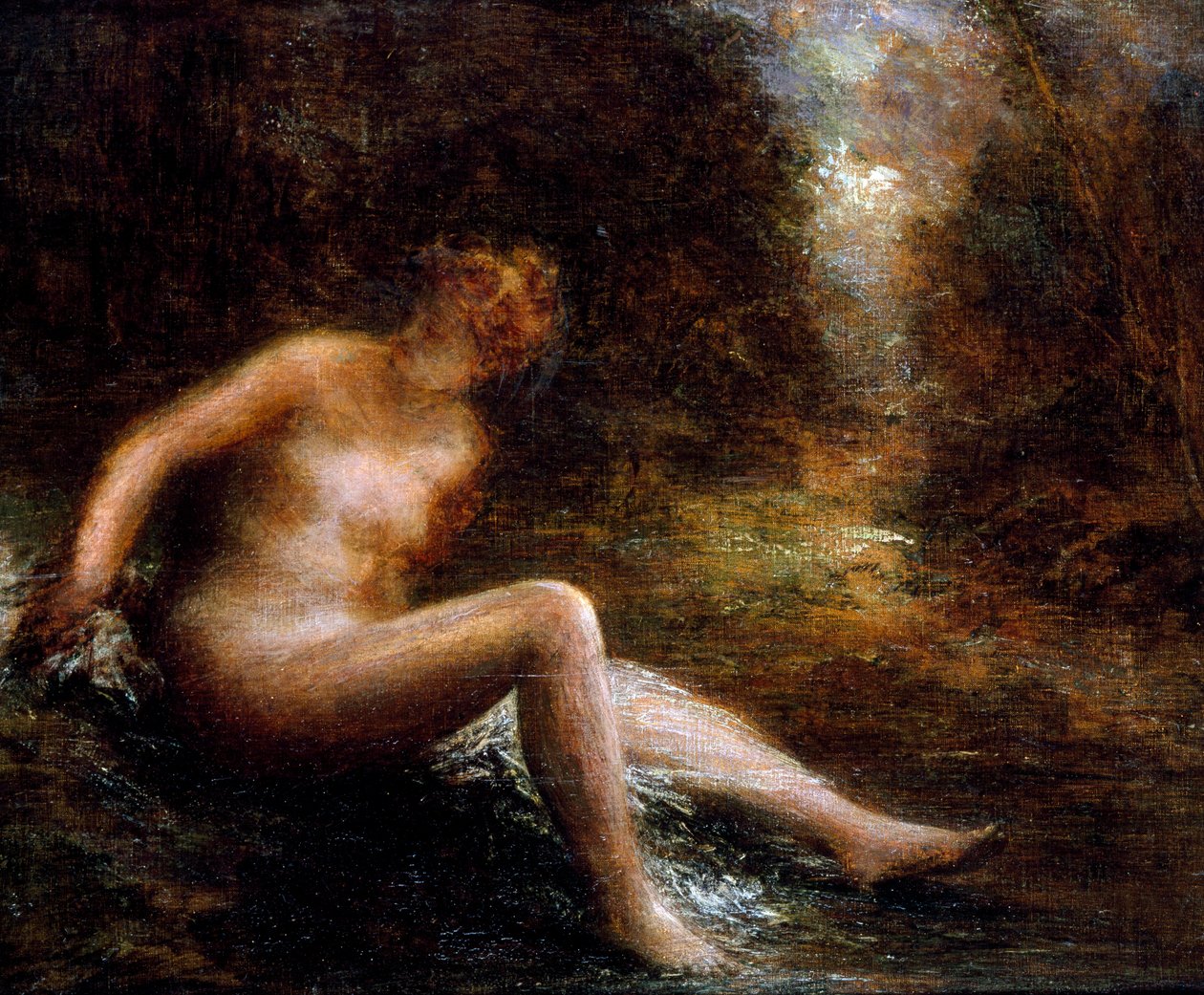 Cazadora. Pintura de Henri Fantin-Latour (Fantin Latour de Henri Fantin-Latour