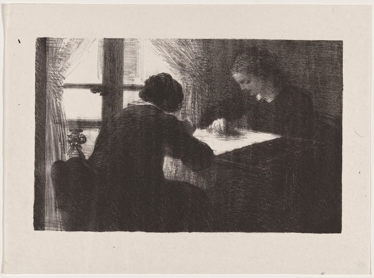 Interior (Las bordadoras) de Henri Fantin-Latour