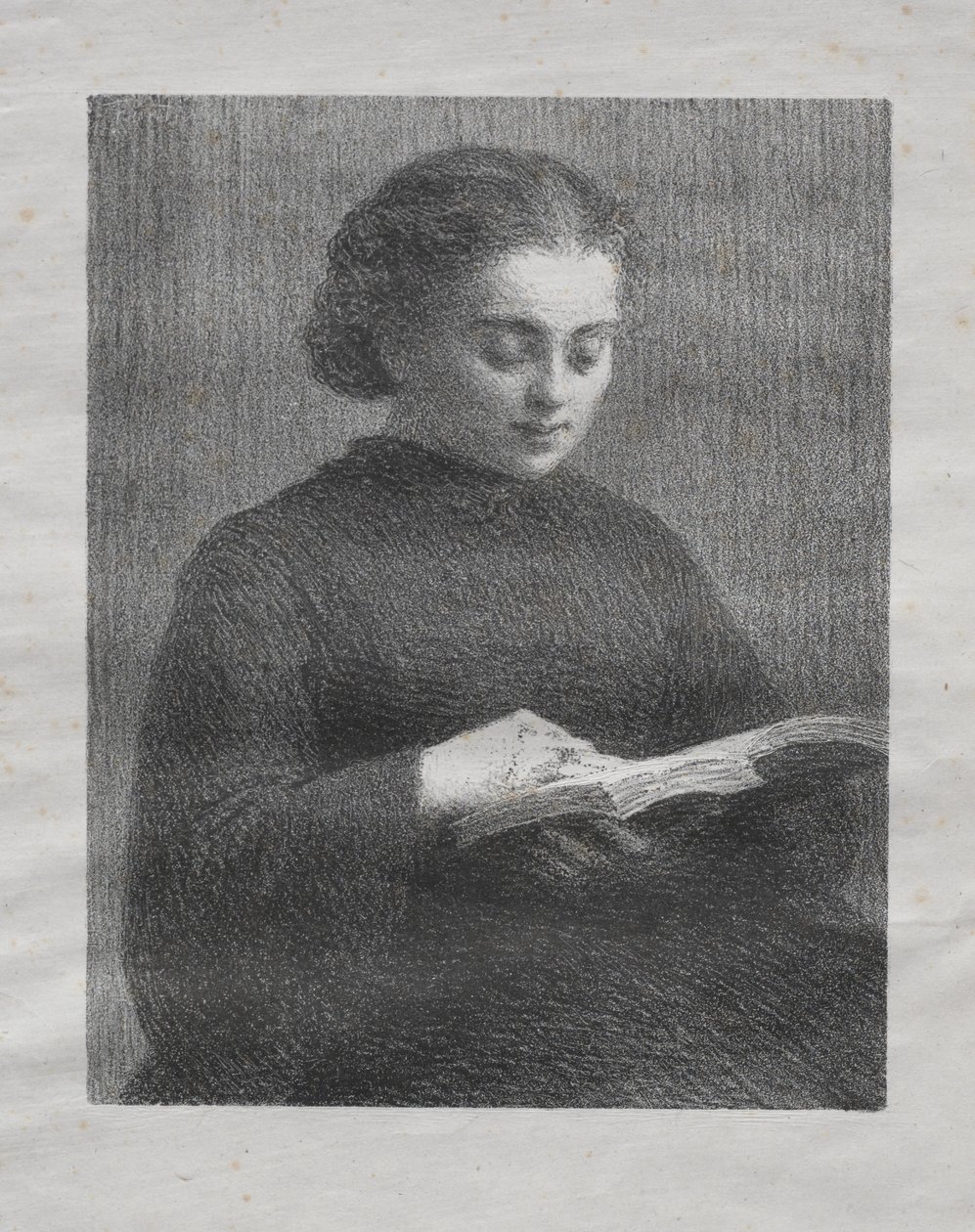 Lectura: Retrato de la hermana del artista de Henri Fantin-Latour