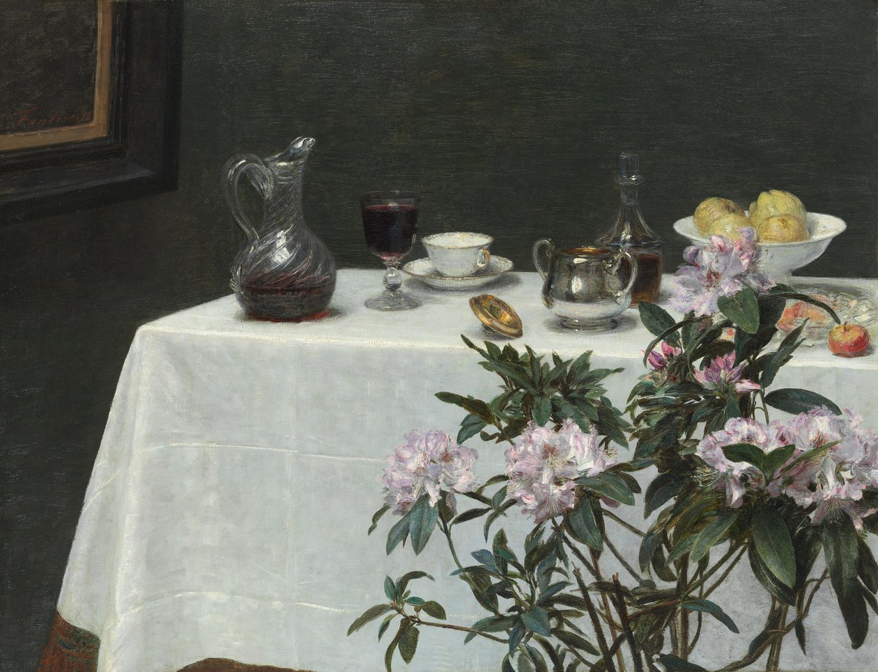 Naturaleza muerta: Rincón de una mesa de Henri Fantin-Latour