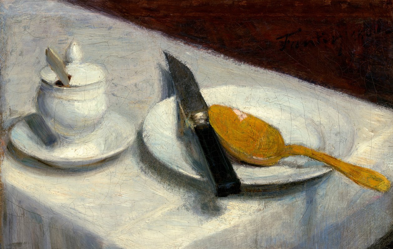 Naturaleza muerta con tarro de mostaza de Henri Fantin-Latour