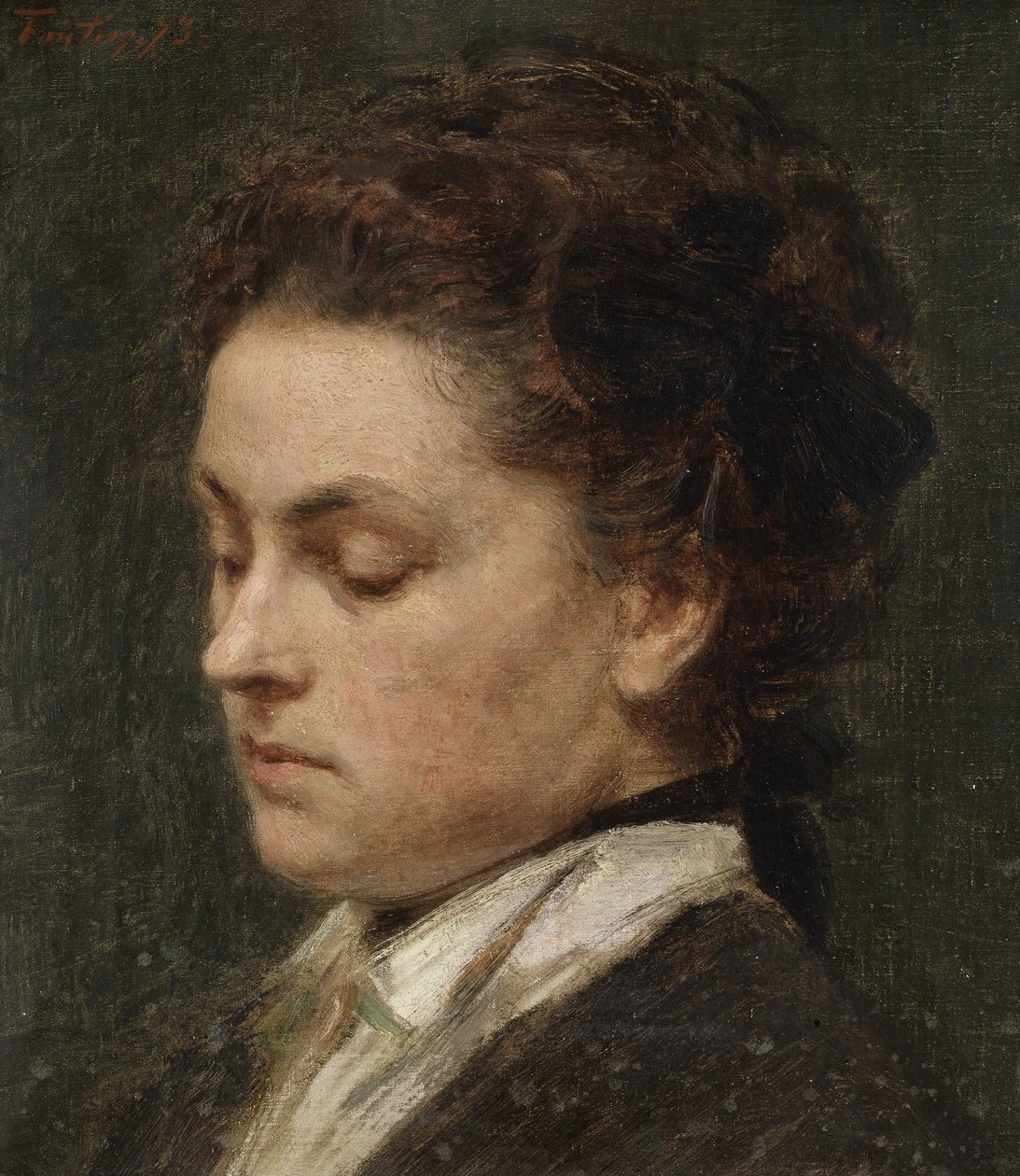 Estudio para el retrato de Victoria Dubourg, esposa del artista de Henri Fantin-Latour