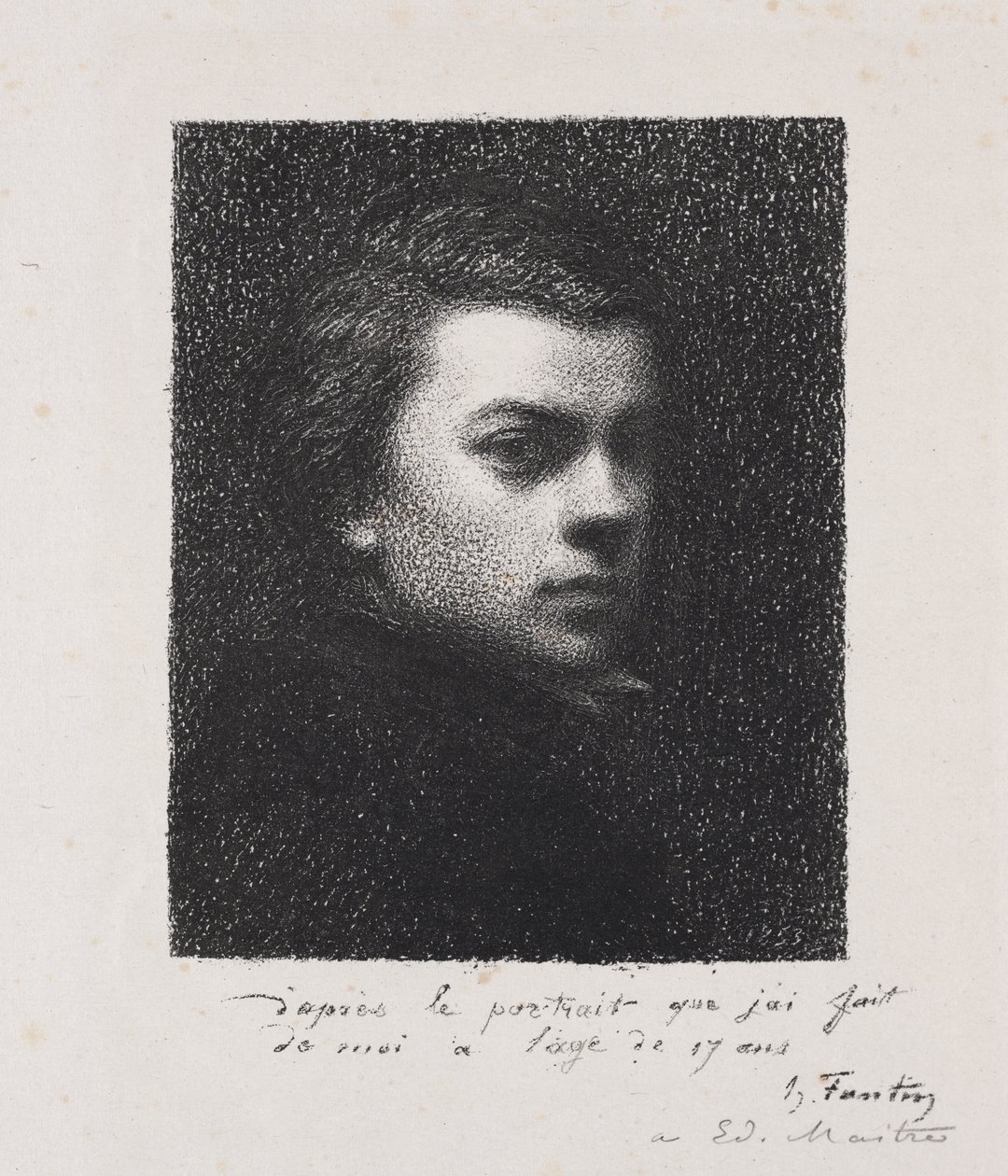 El artista a los 17 años de Henri Fantin-Latour