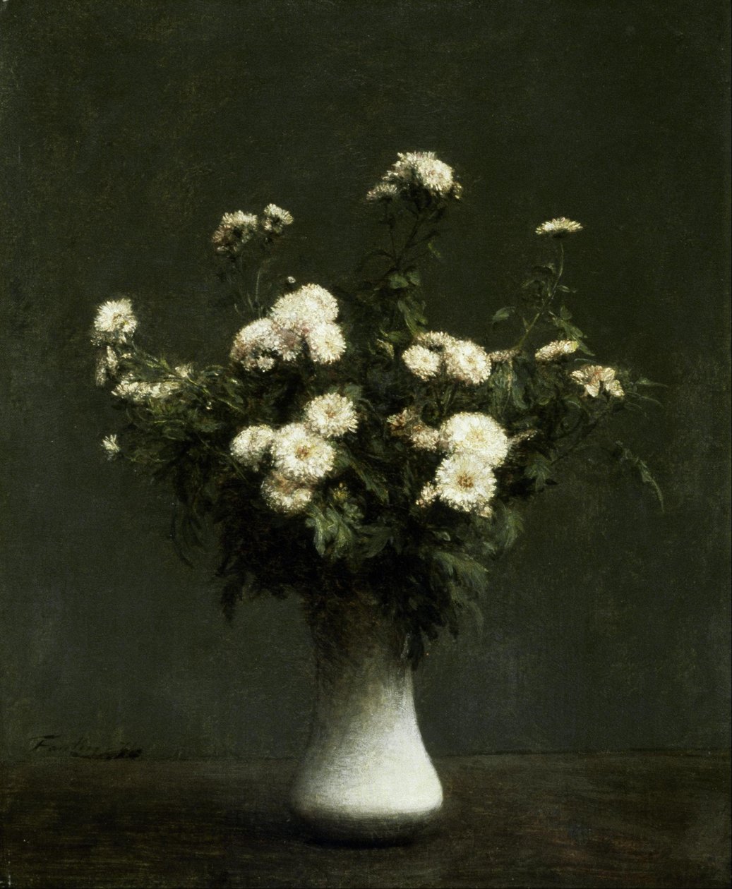 Jarrón de crisantemos de Henri Fantin-Latour
