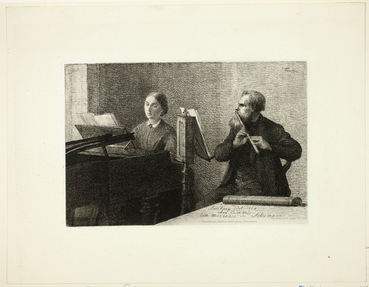 Una pieza de Schumann de Ignace Henri Jean Fantin Latour