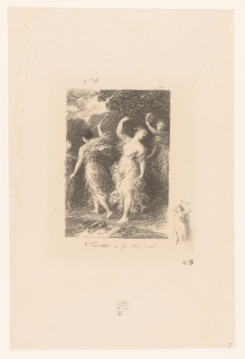 Los niños bailan y hacen música
Baco
Gedichten van André Chénier (título de la serie)
Ilustraciones para las Poésies d