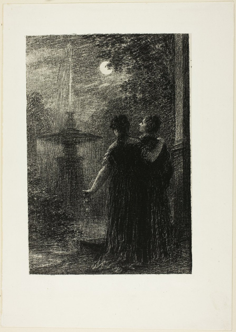 Beatrice y Benedict, Acto I: Nocturno, de la ópera de Hector Berlioz "Beatrice y Benedict (1862)" de Henri Fantin Latour