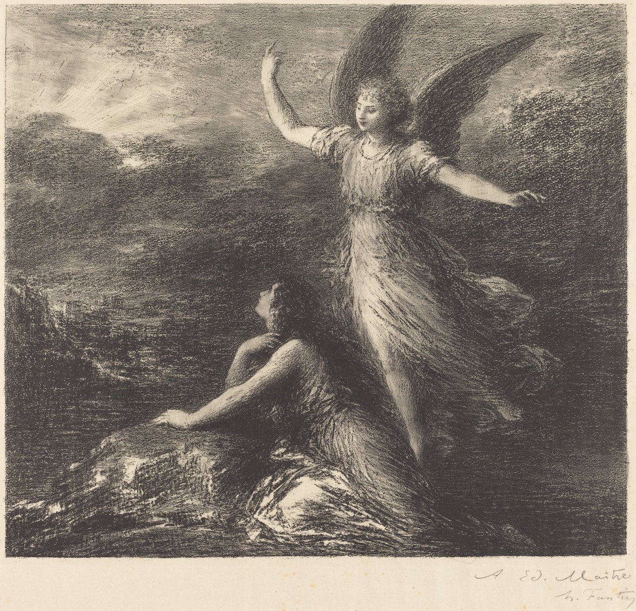 Debut de "Paradise and the Peri" (2ª placa) de Ignace Henri Jean Fantin Latour