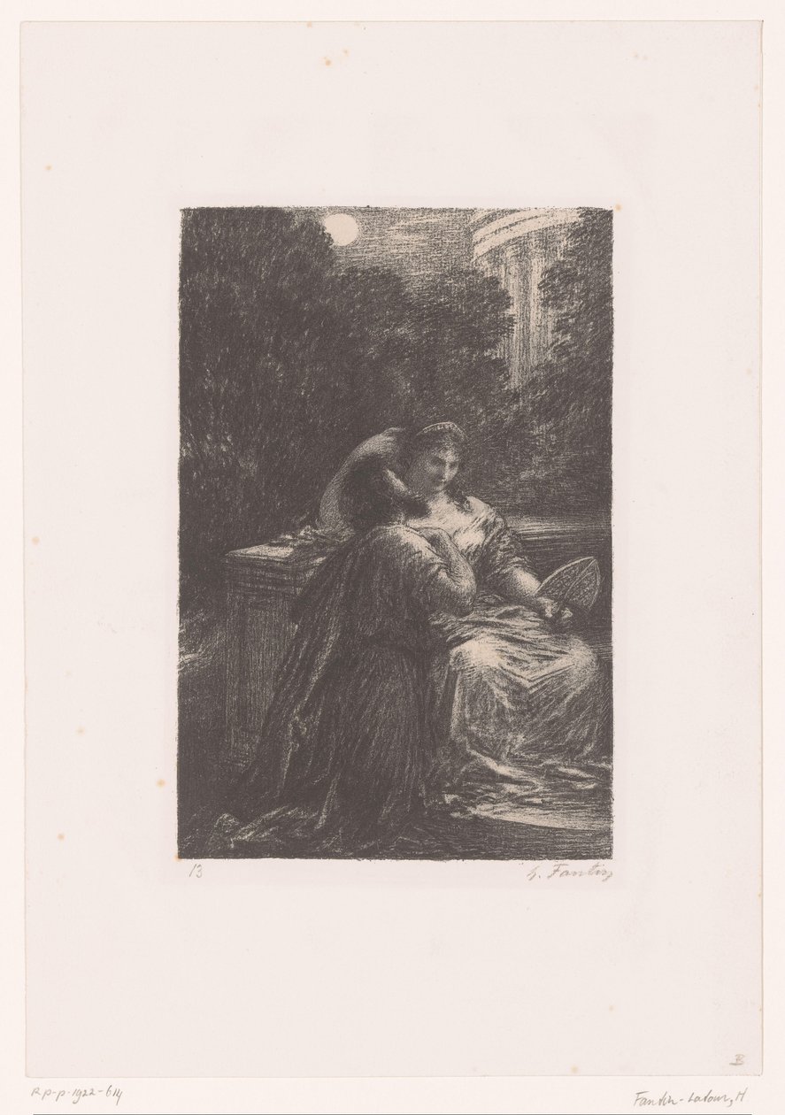 Dido y Eneas a la luz de la luna
Les Troyens à Carthage. Acto III. Dúo de amor
Vida y obra de Hector Berlioz (título de la serie) de Ignace Henri Jean Fantin Latour
