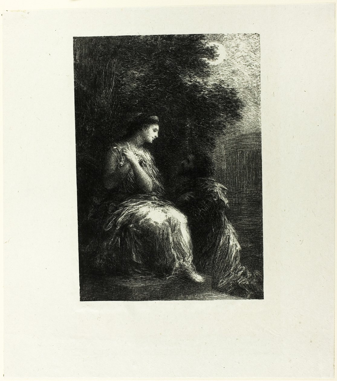 Dúo de los Troyanos, séptima placa de Ignace Henri Jean Fantin Latour