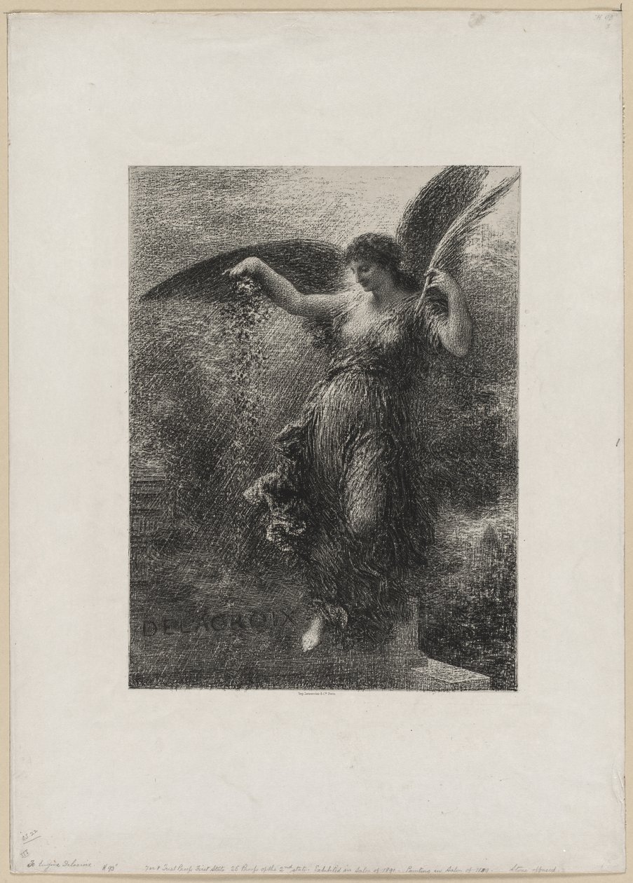 A Eugene Delacroix de Ignace Henri Jean Fantin-Latour