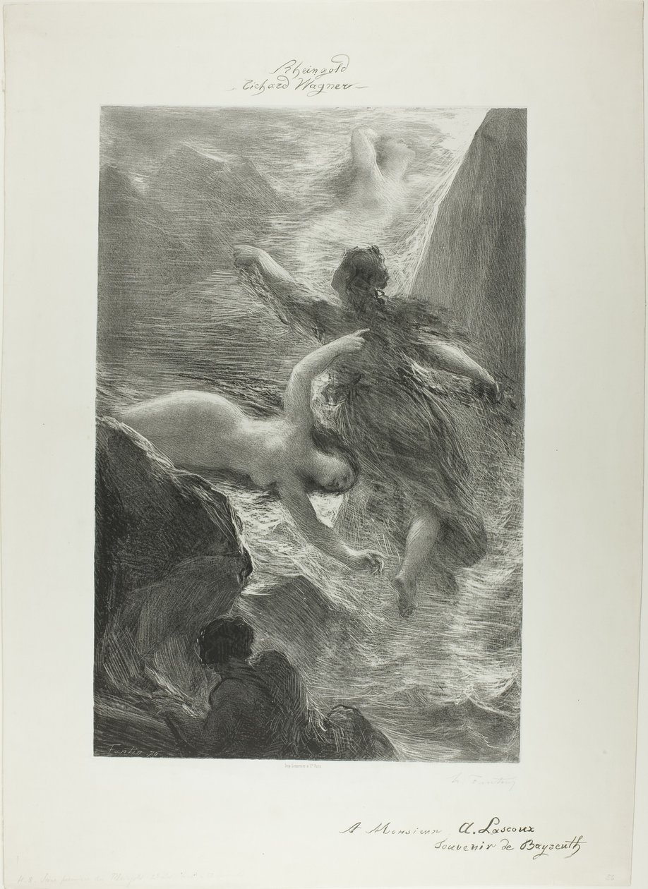 Primera escena de El oro del Rin de Ignace Henri Jean Fantin Latour