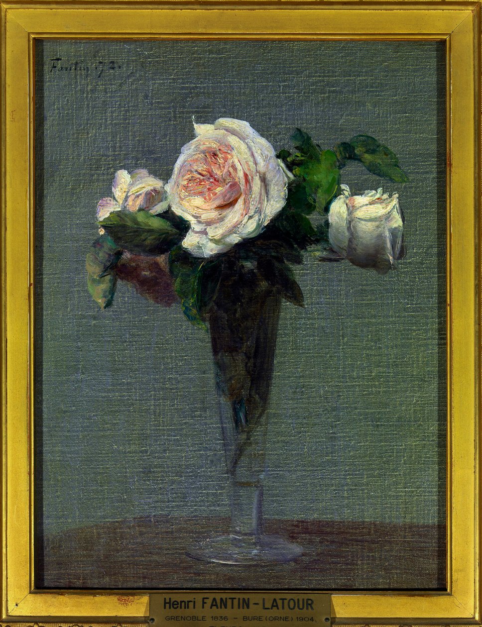 Flores Pintura de Henri Fantin Latour (1836-1904) 1872. París, museo del Louvre de Ignace Henri Jean Fantin Latour
