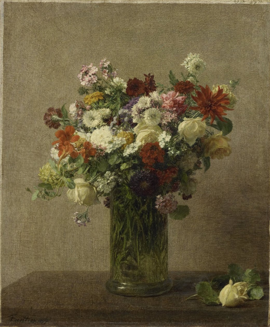 Flores de Normandía de Ignace Henri Jean Fantin Latour