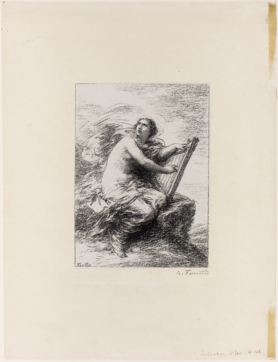 Inspiración, primera lámina de Ignace Henri Jean Fantin Latour