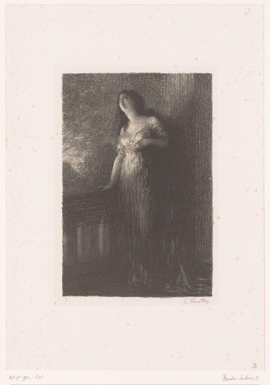 Julieta está en el balcón por la noche
Roméo et Juliette. Confianza en la noche
Vida y obra de Hector Berlioz (título de la serie) de Ignace Henri Jean Fantin Latour