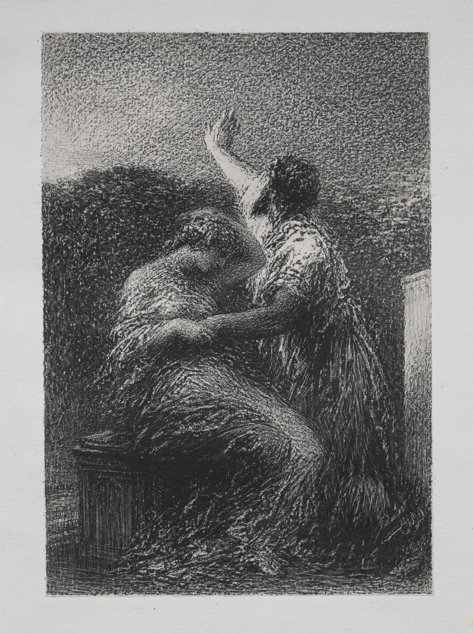 El mago Baltasar y Fatime de Ignace Henri Jean Fantin Latour