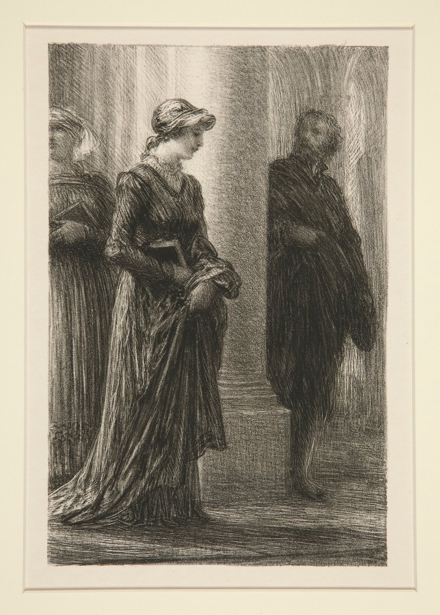 Los Maestros Cantores de Nuremberg: Acto I, Reunión de Walther y de Ignace Henri Jean Fantin Latour