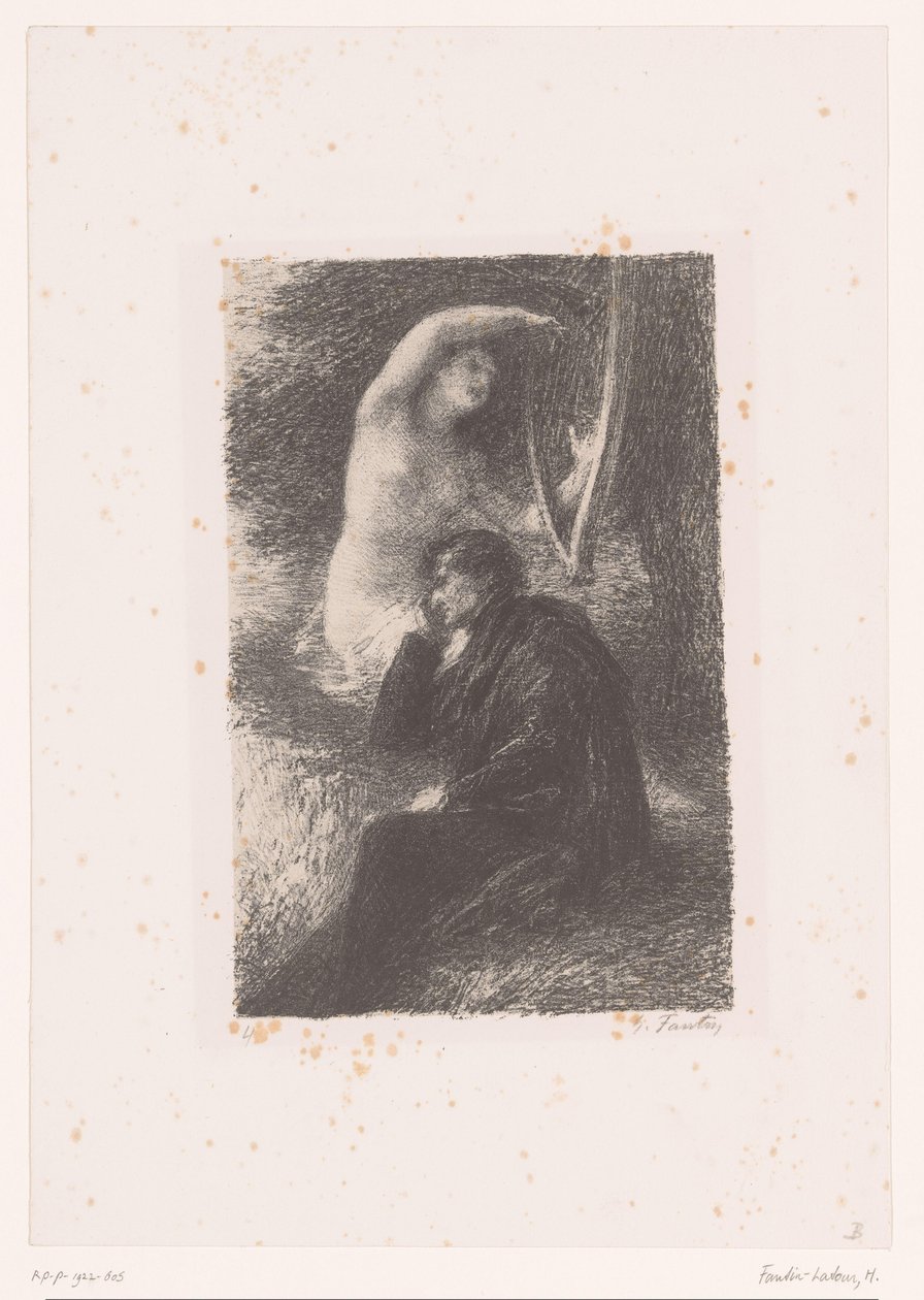 Lélio escucha los sonidos de un arpa
Lelio. La harpe éolienne
Vida y obra de Hector Berlioz (título de la serie) de Ignace Henri Jean Fantin Latour
