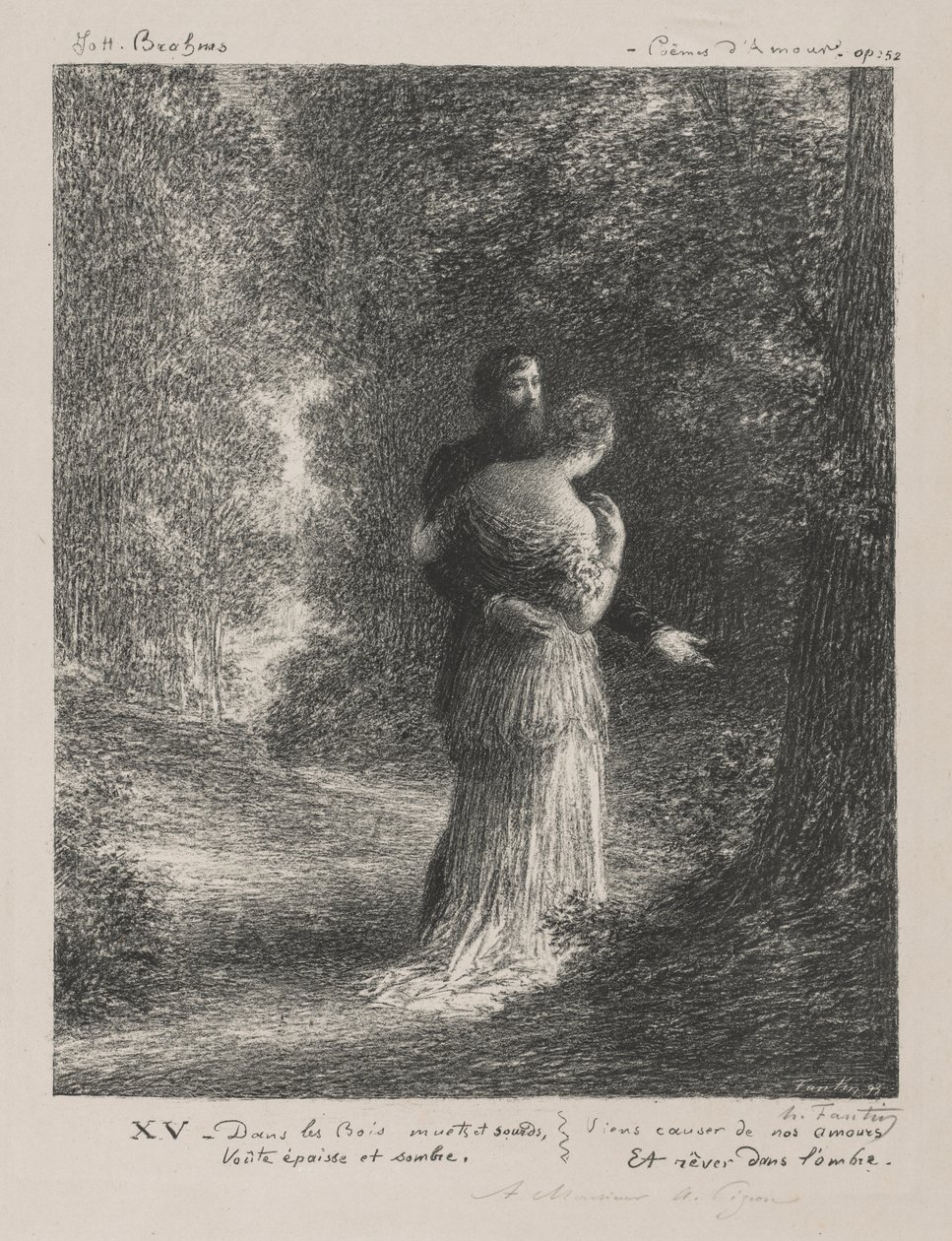 Poemas de Amor (Tercera Placa) de Ignace Henri Jean Fantin Latour
