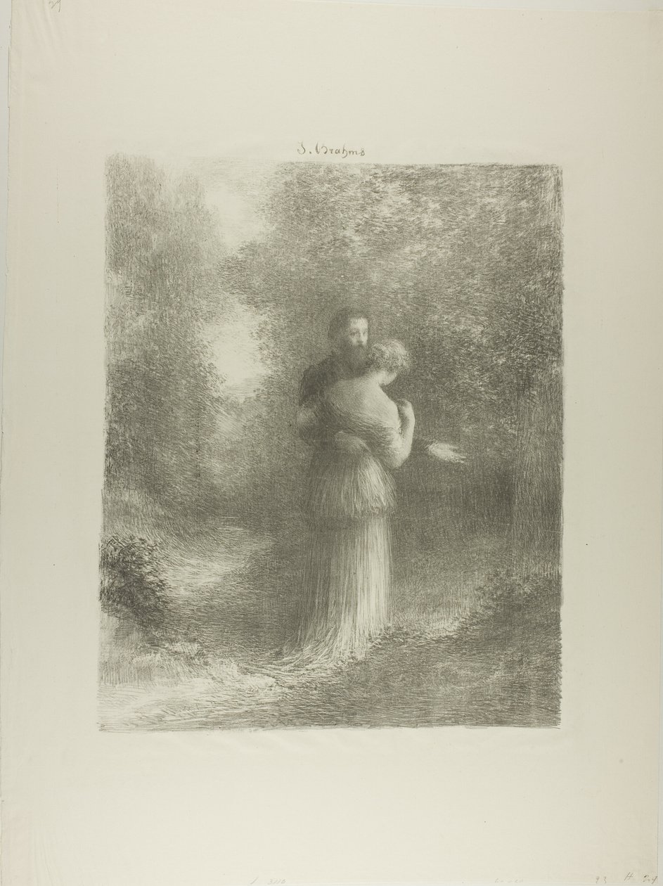 Poemas de amor, primera placa de Ignace Henri Jean Fantin Latour