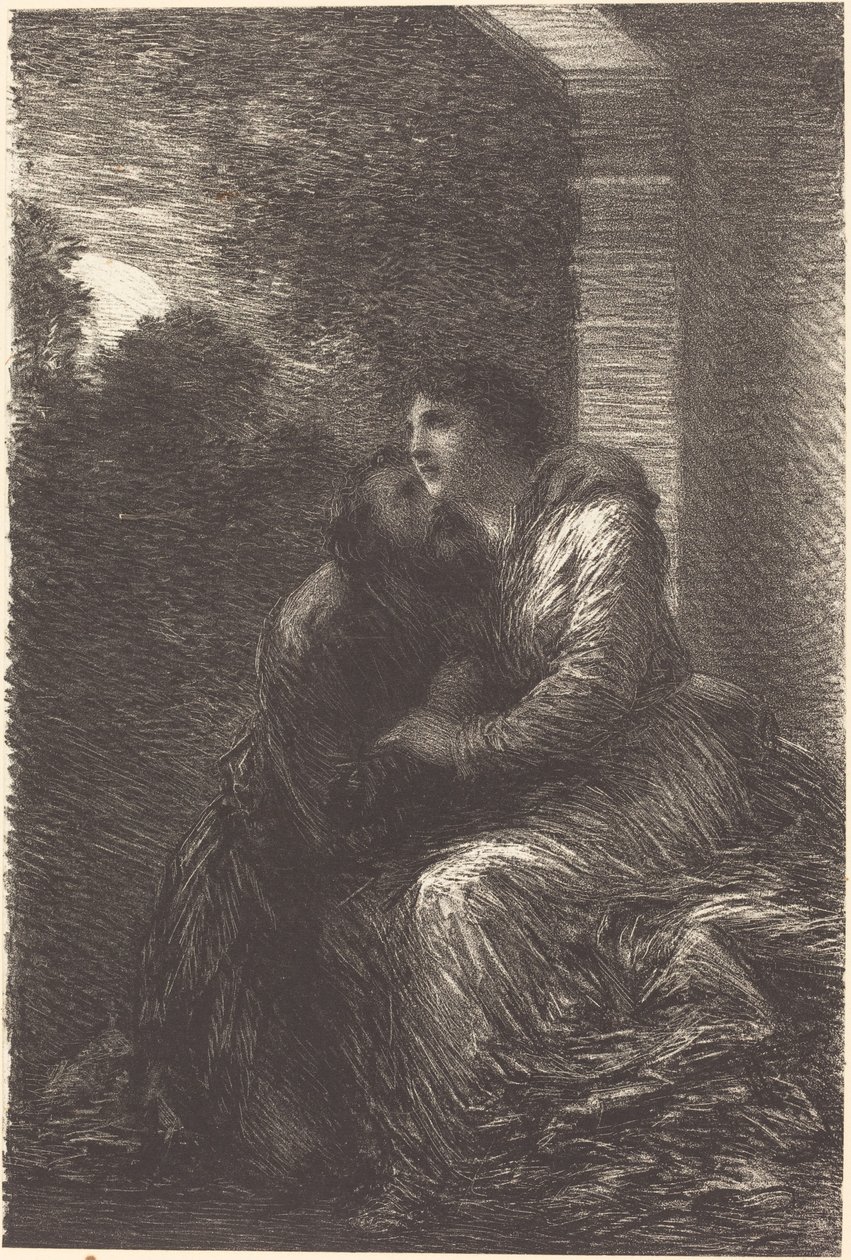 Escena de Amor del Acto III de "Lohengrin" de Ignace Henri Jean Fantin Latour