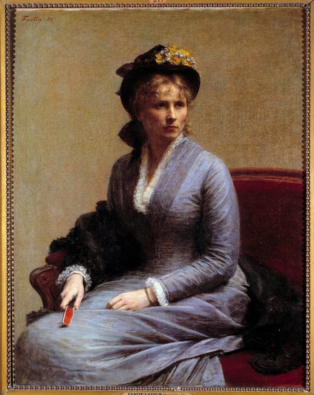 Retrato de Charlotte Dubourg (1850-1921) hermana de la esposa del artista de Ignace Henri Jean Fantin Latour