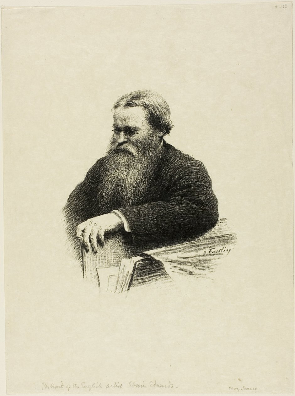 Retrato del artista Edwin Edwards de Ignace Henri Jean Fantin Latour