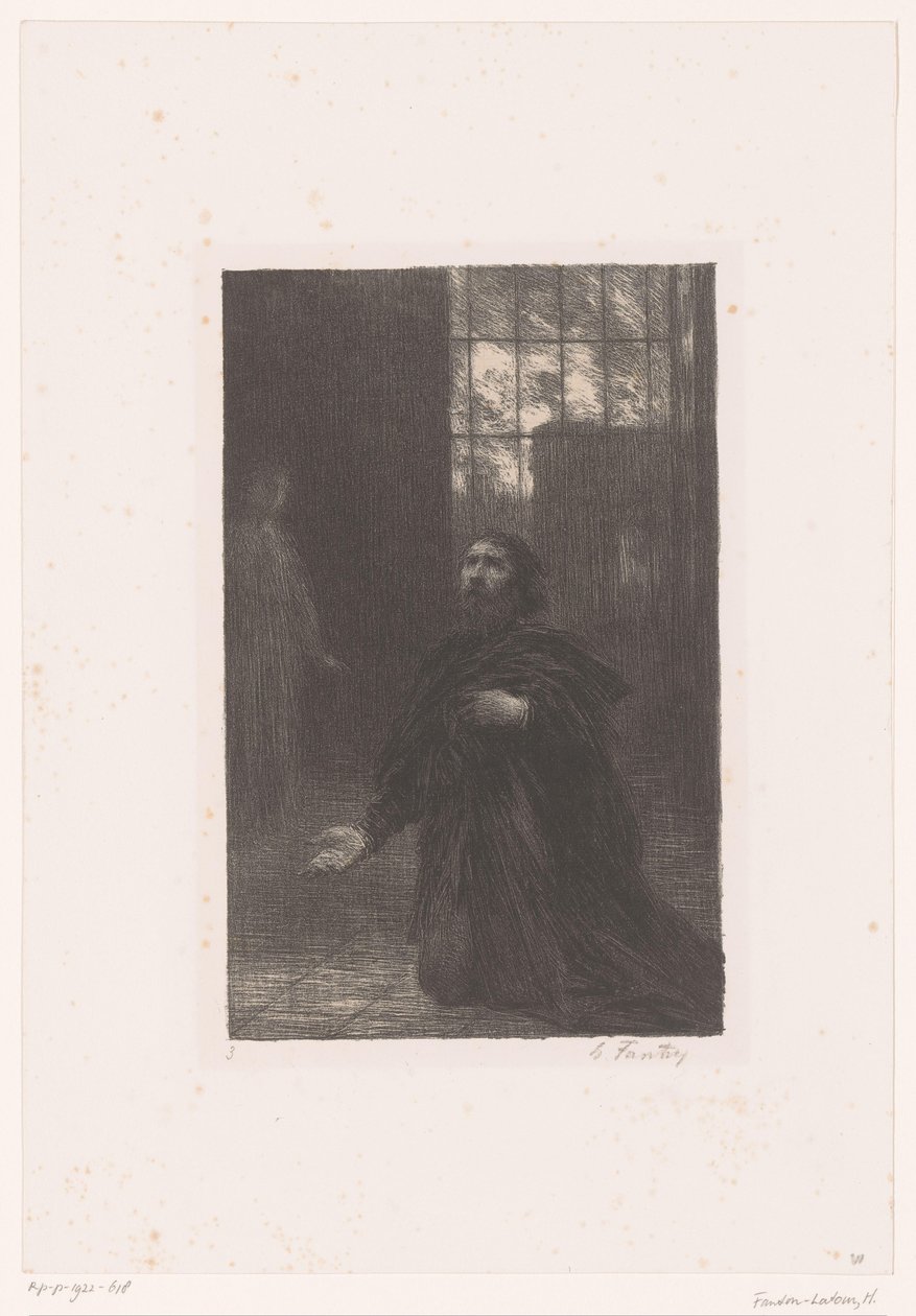 Rienzi reza a Dios
Rienzi. Acto V. Prière de Rienzi
Vida y obra de Richard Wagner (título de la serie) de Ignace Henri Jean Fantin Latour
