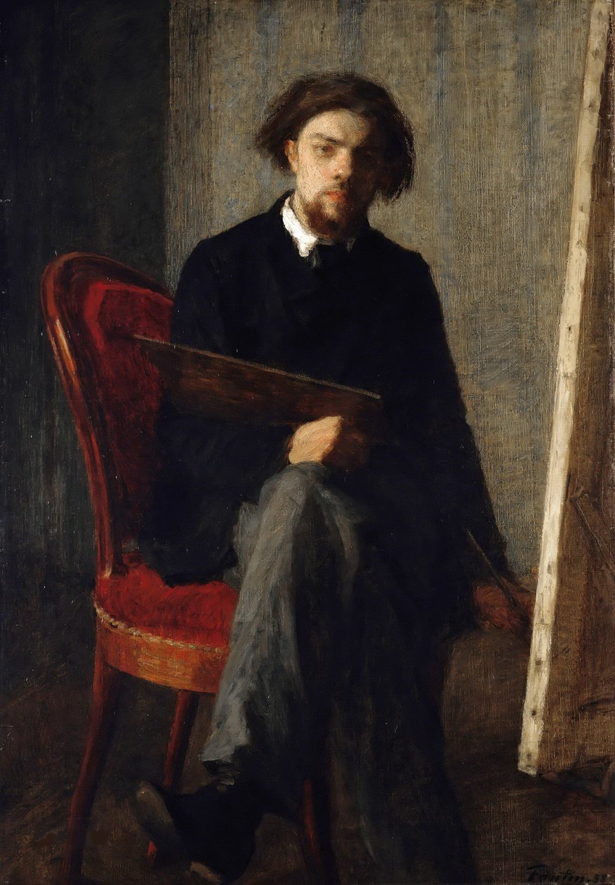 Autorretrato, 1858 de Ignace Henri Jean Fantin Latour