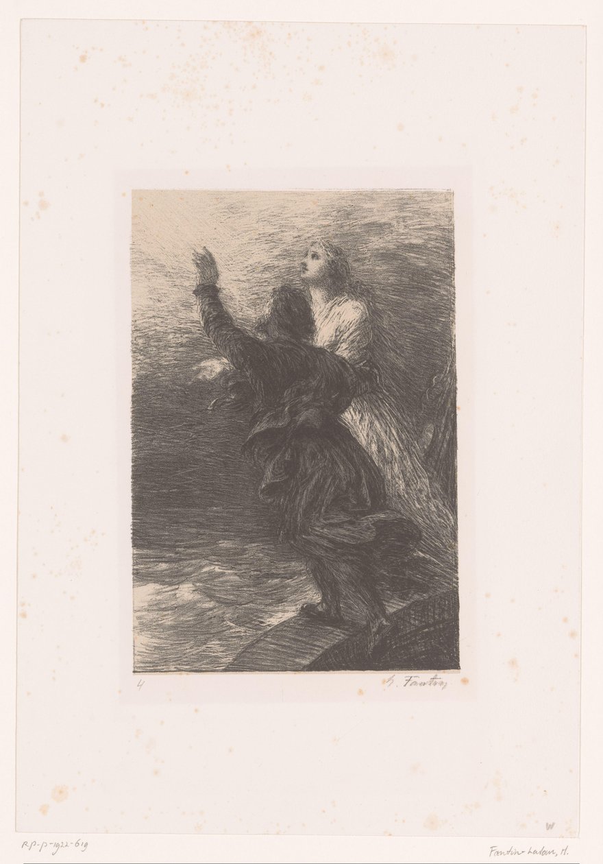 Senta y el holandés suben al cielo
Le Vaisseau-Fantôme. Acto III. Ravissement de Senta et du Hollandais
Vida y obra de Richard Wagner (título de la serie) de Ignace Henri Jean Fantin Latour