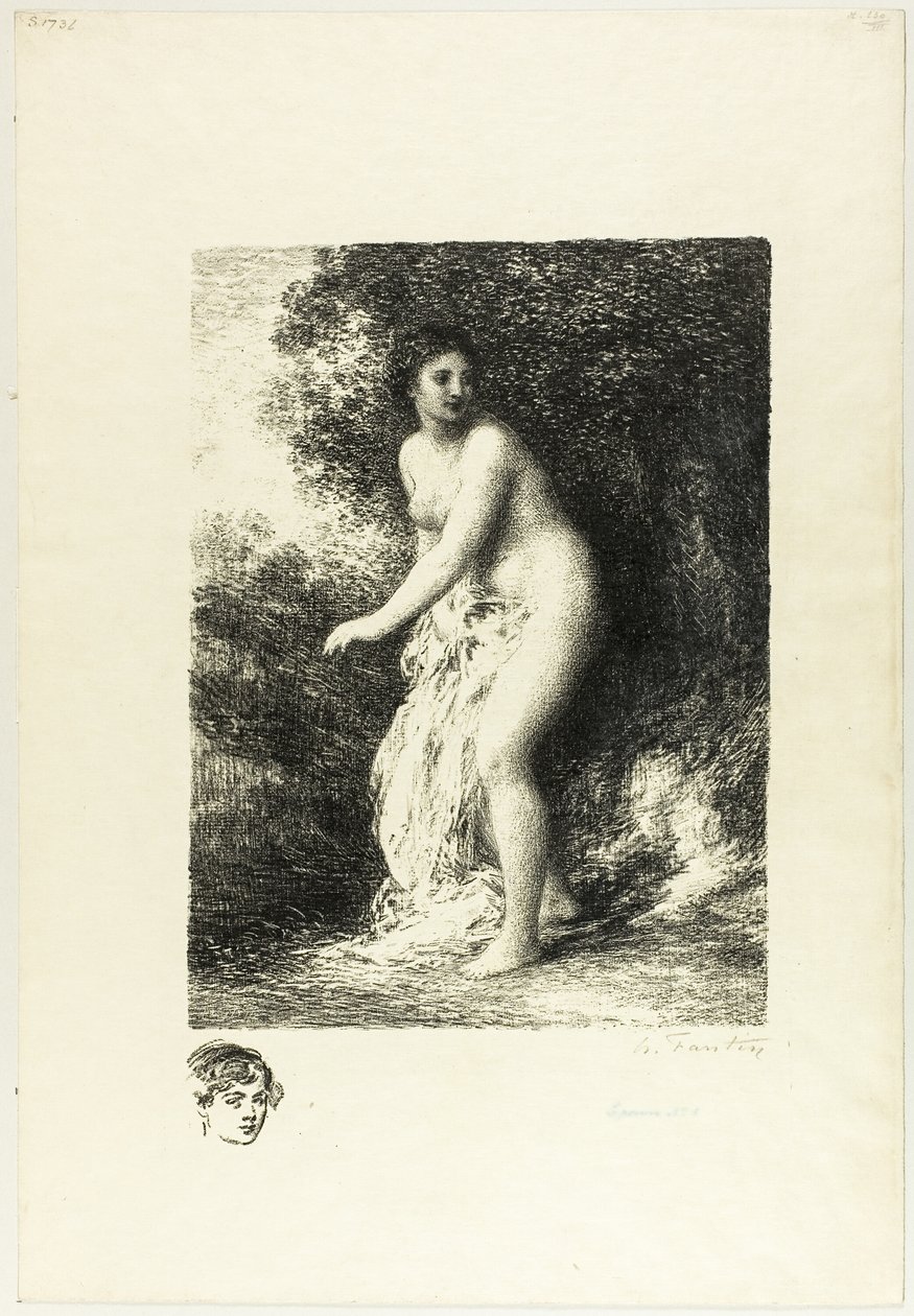Bañista de pie, segunda lámina de Ignace Henri Jean Fantin Latour