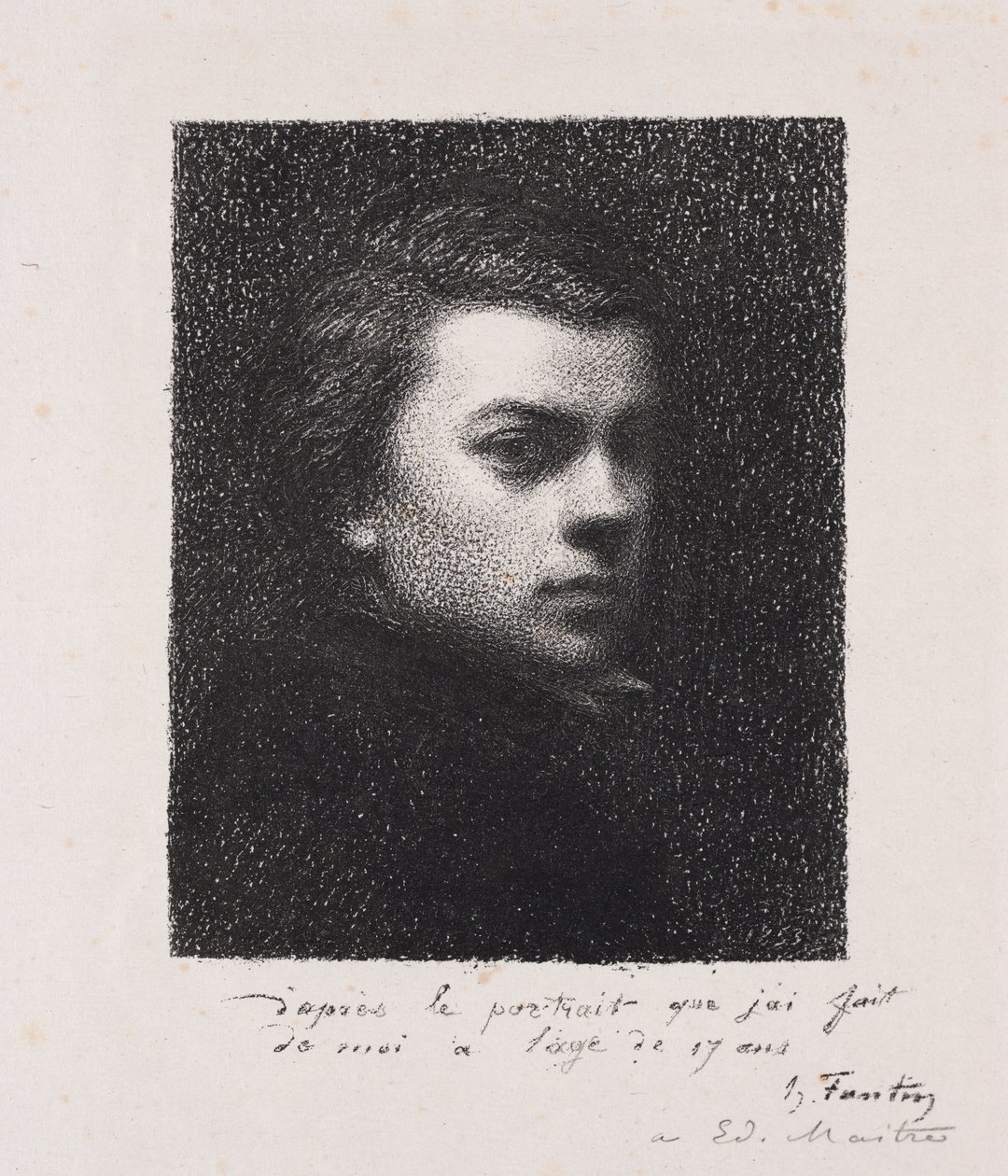 El artista a los 17 años de Ignace Henri Jean Fantin Latour