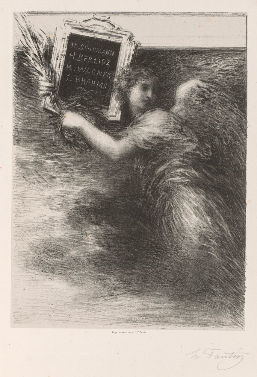 El genio de la música de Ignace Henri Jean Fantin Latour