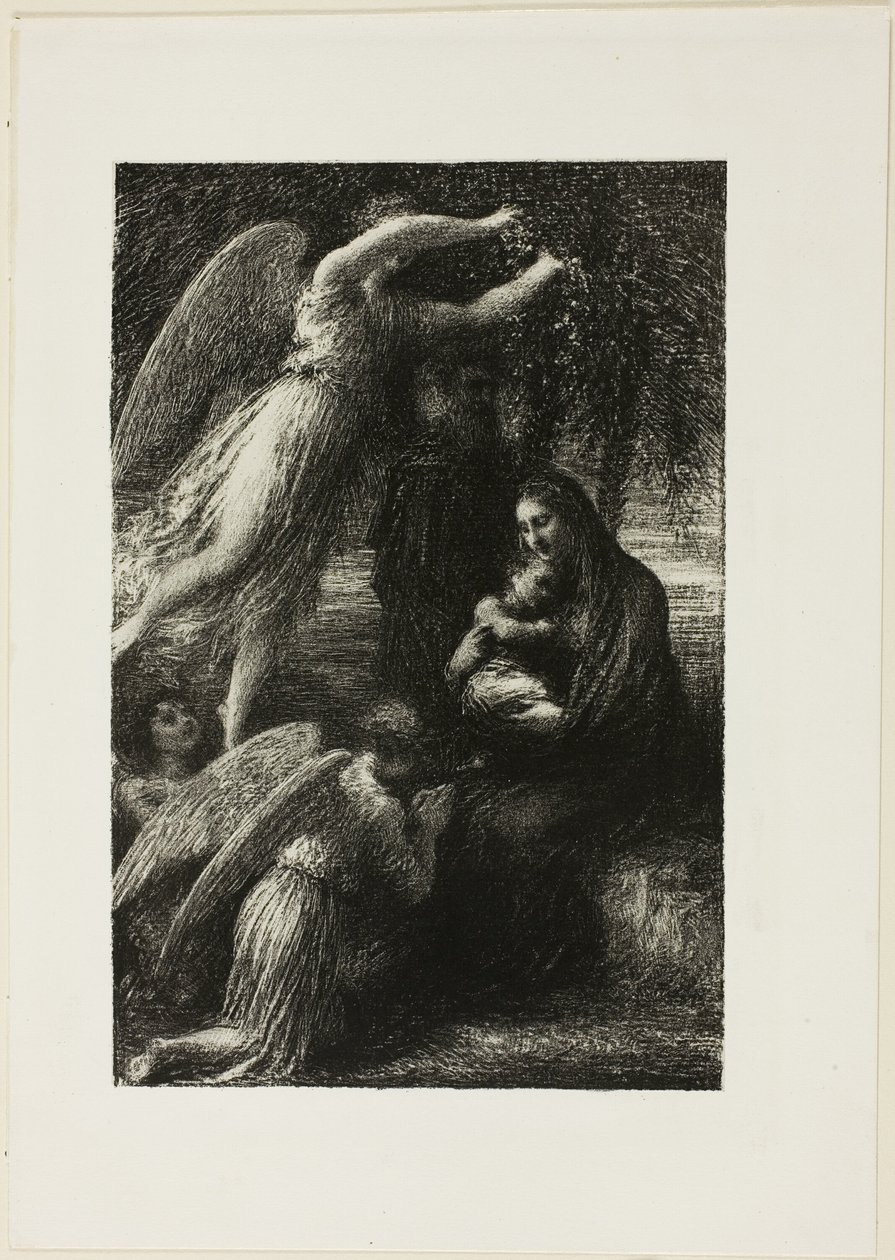 La infancia de Cristo: El reposo de la Sagrada Familia de Ignace Henri Jean Fantin Latour