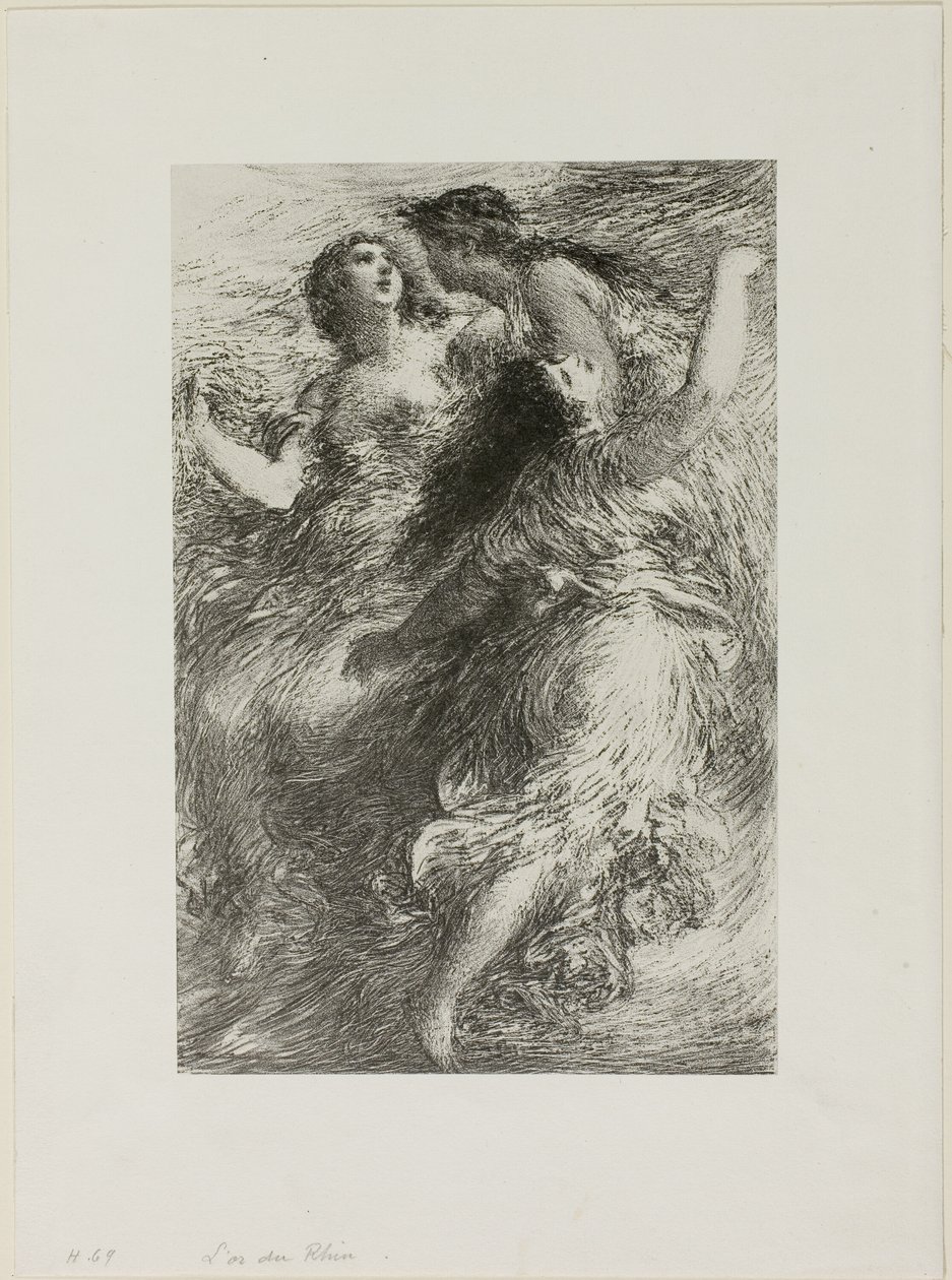 El oro del Rin: Escena I, Las doncellas del Rin de Ignace Henri Jean Fantin Latour