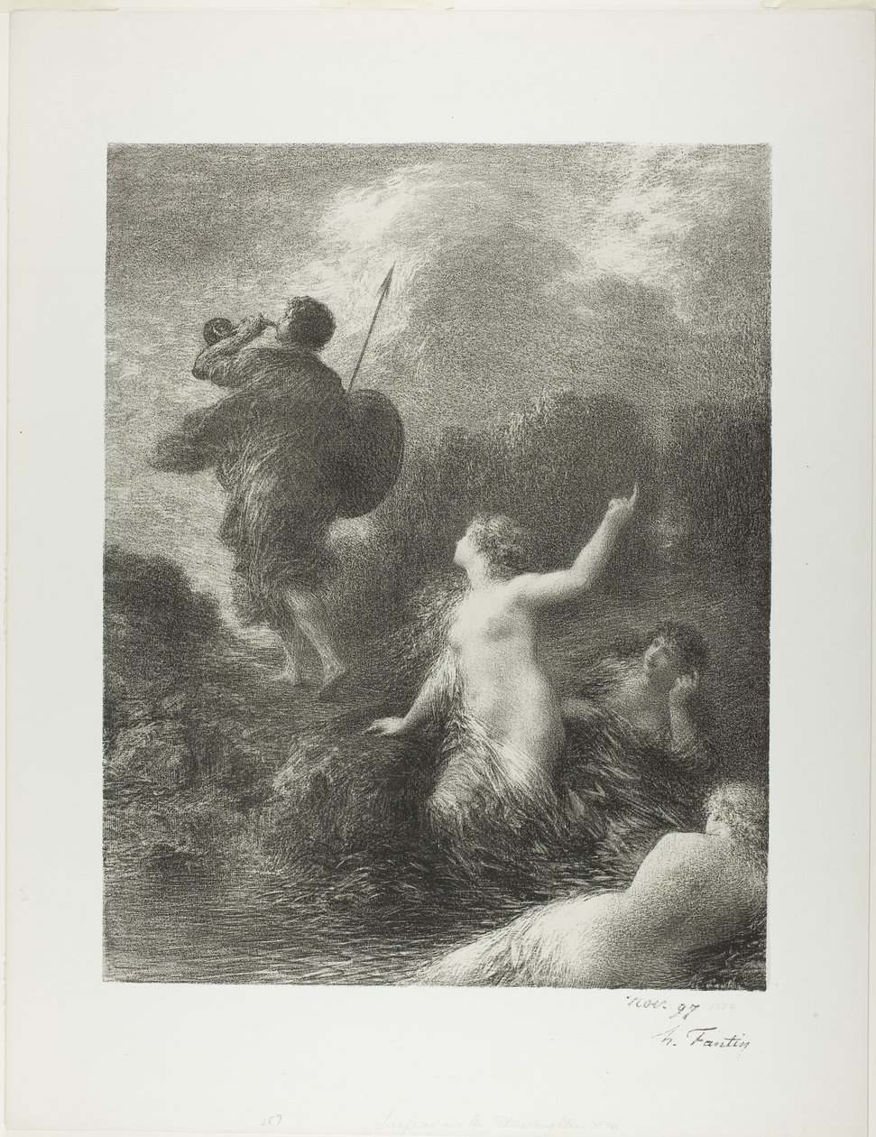 El ocaso de los dioses: Sigfrido y las doncellas del Rin de Ignace Henri Jean Fantin Latour