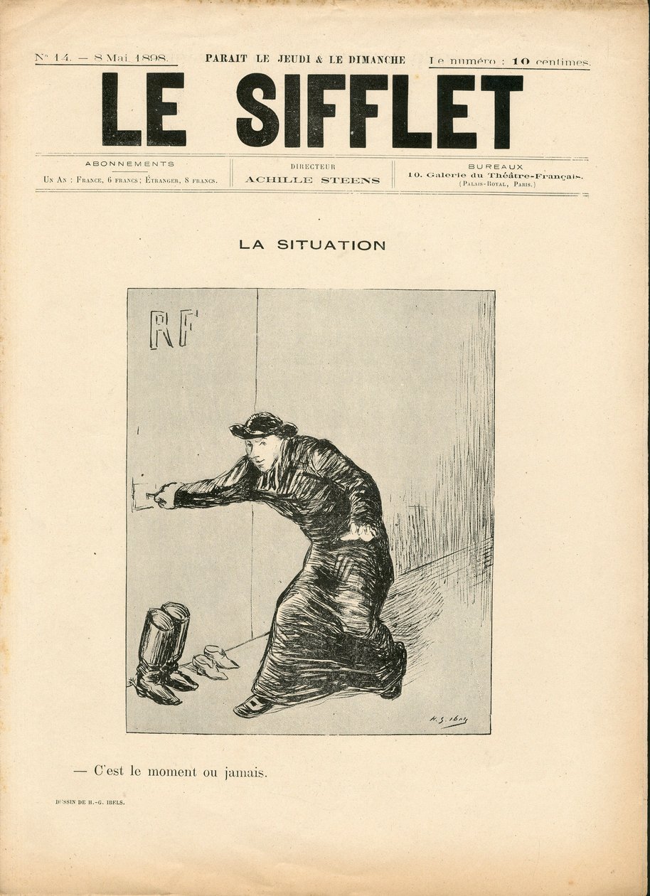 Le Whistle, número 14, satírico en N & B de Henri Gabriel Ibels