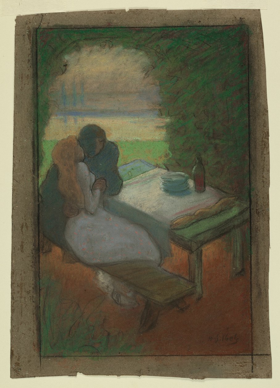 Amantes en un cenador de Henri Gabriel Ibels