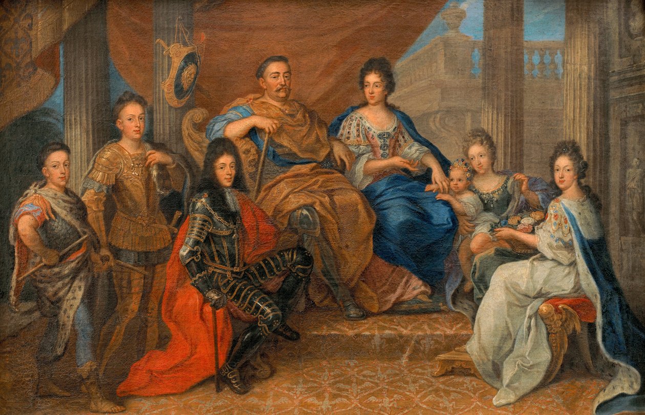 Polaco: Juan III Sobieski con su familia de Henri Gascar