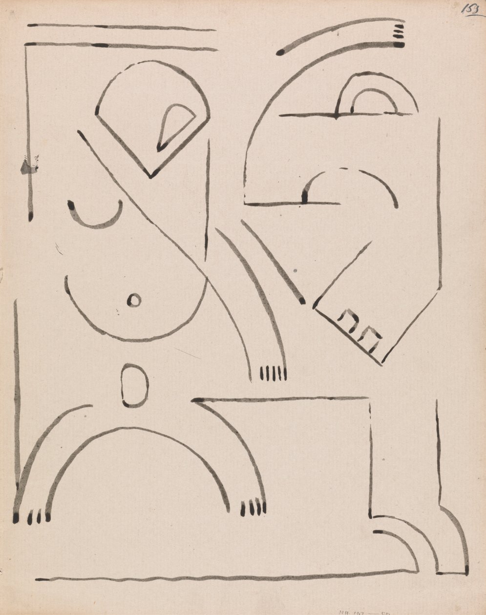 Composición de figuras abstractas de Henri Gaudier Brzeska