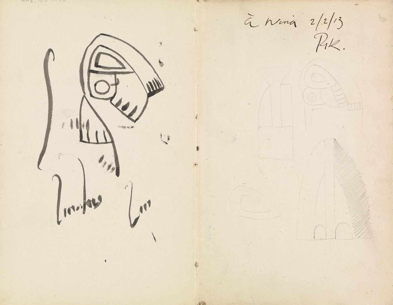 Cinco estudios escultóricos de Henri Gaudier Brzeska