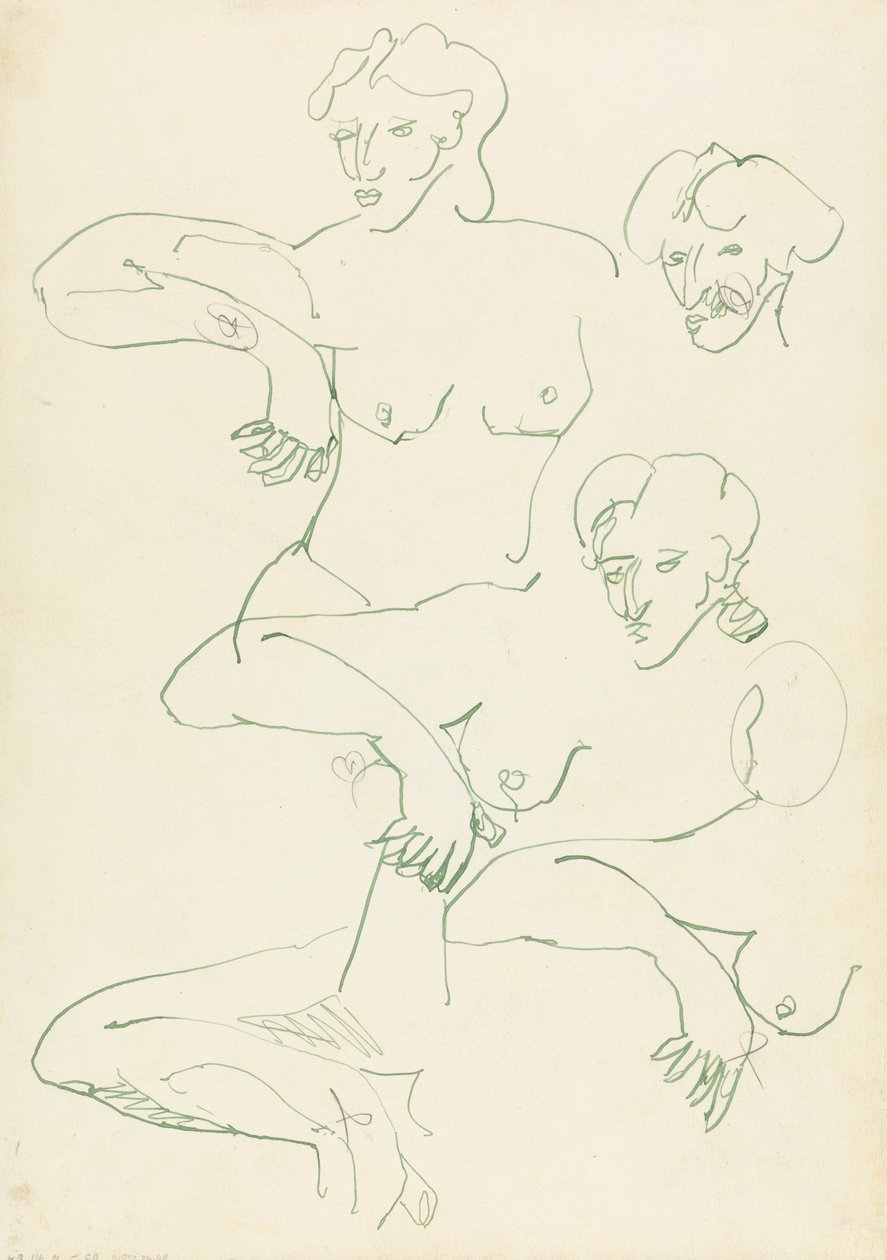 Cinco estudios de una figura femenina de Henri Gaudier Brzeska