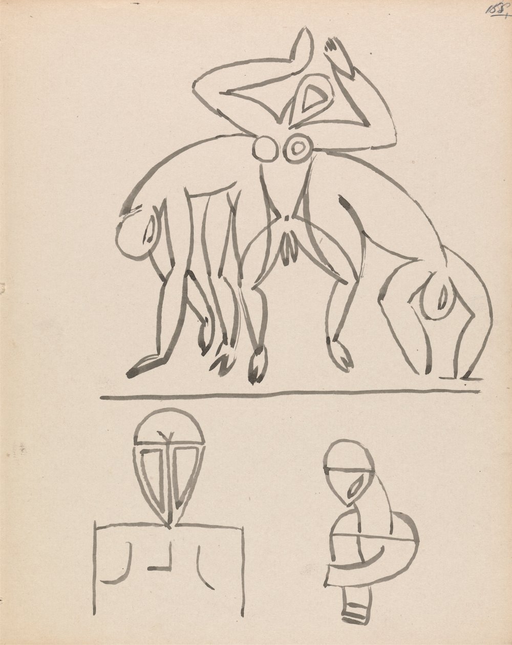 Estudios de nueve cifras de Henri Gaudier Brzeska