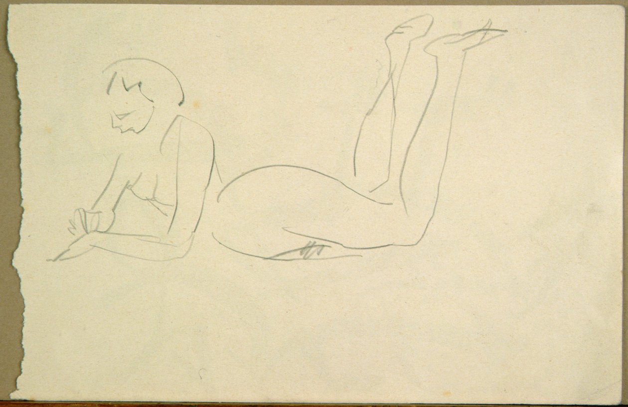 Chica Desnuda Acostada en el Suelo de Henri Gaudier Brzeska