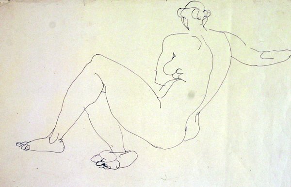 Desnudo Femenino Reclinado de Espaldas de Henri Gaudier Brzeska