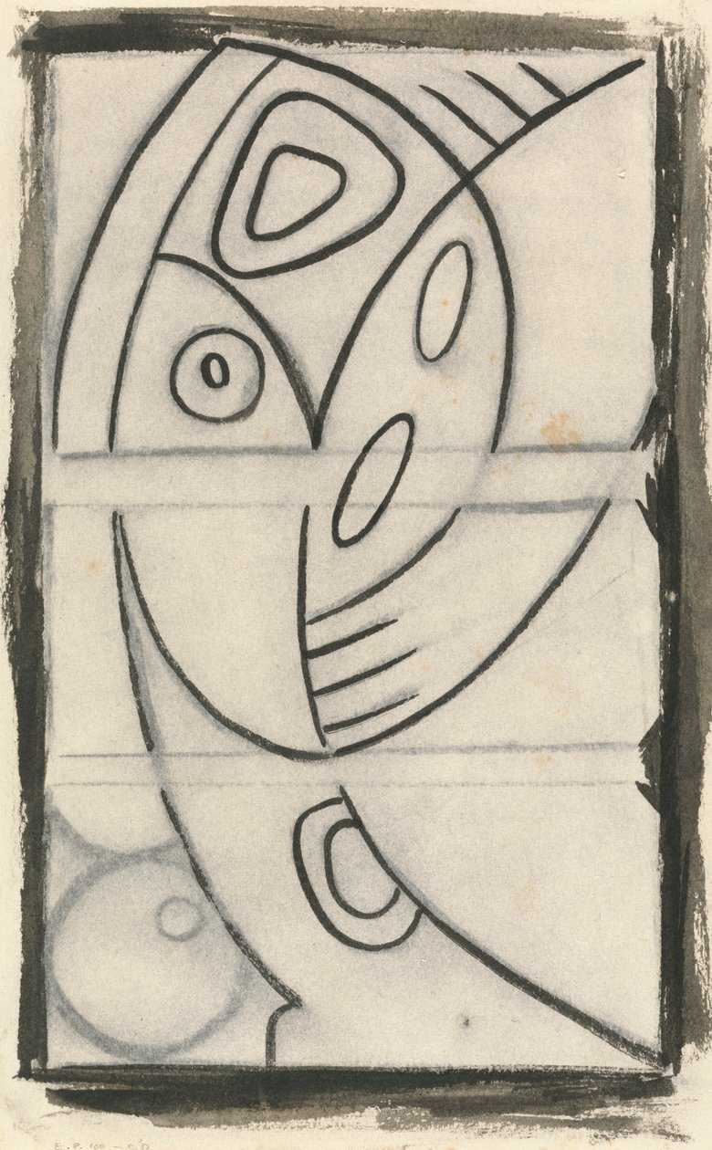 Diseño en relieve de una figura femenina abstracta de Henri Gaudier Brzeska