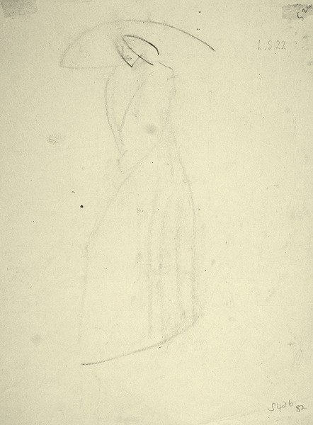 Mujer de Pie con un Gran Sombrero de Henri Gaudier Brzeska