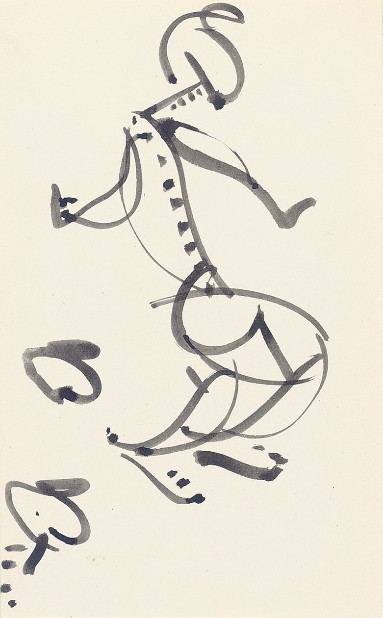 Estudio para "Bailarina de piedra roja" de Henri Gaudier Brzeska